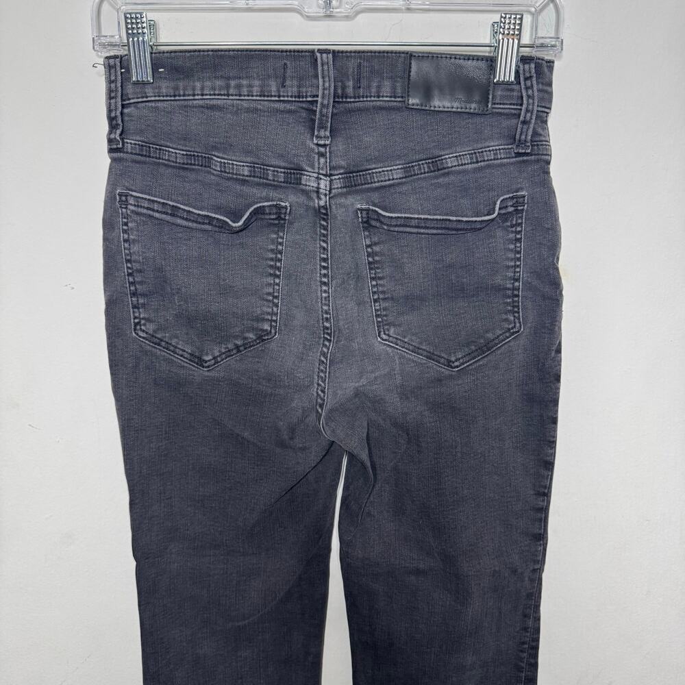 Madewell‎ Cali Demi-Boot Jeans Women’s Sz 26 Black Button Fly High Rise Stretch - Picture 7 of 15